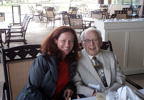 Past President Ron Richardson and his daughter