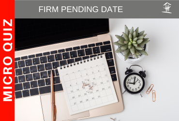 graphic for FIRM PENDING DATE quiz