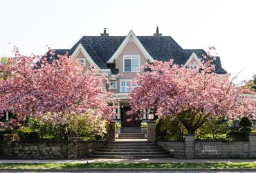image of a house in spring