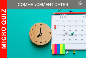 graphic for Commencement Dates quiz