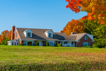 luxury home in early autumn