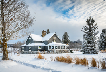 Farm house in winter