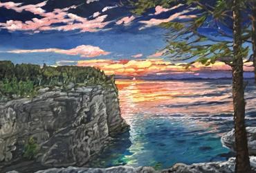 Tobermory Grotto at Sunset